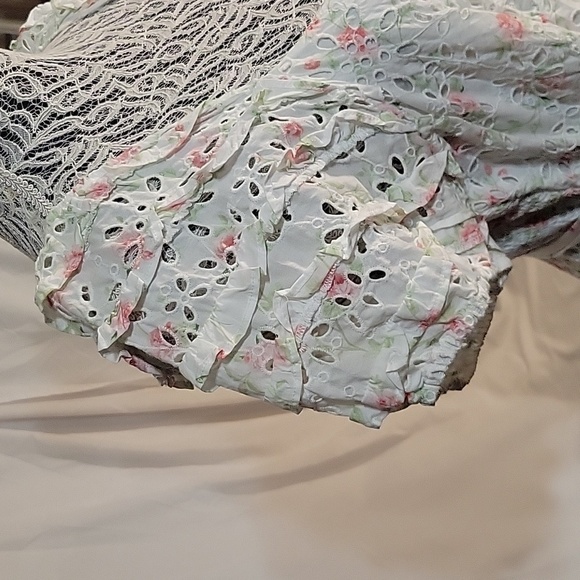 LoveShackFancy White and Pink Floral Maxi Dress - Picture 3 of 9